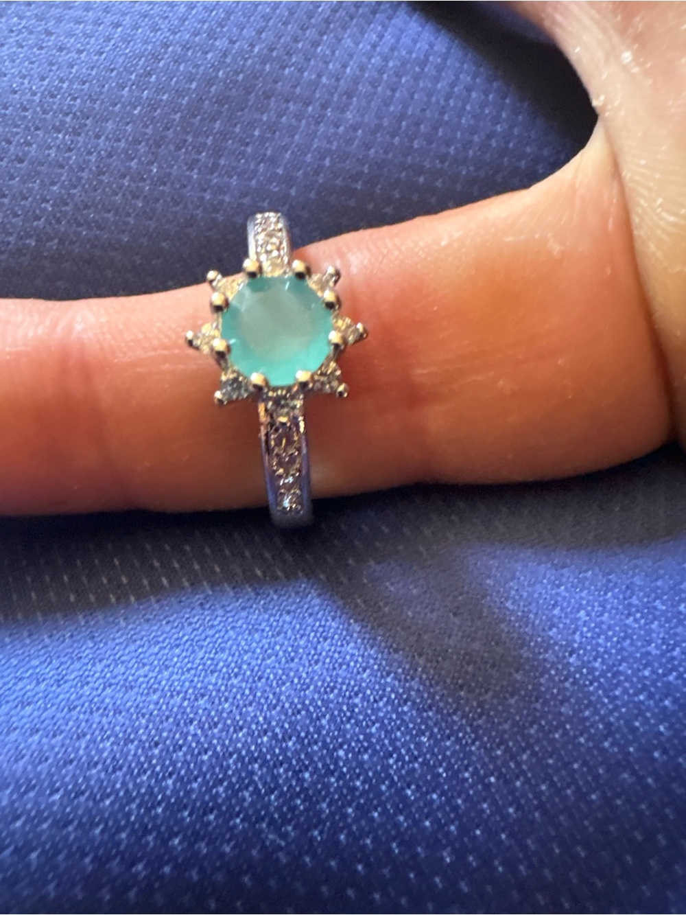 Vintage silver opal ring